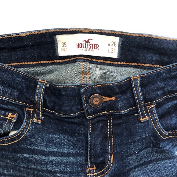 HOLLISTER | DARK DISTRESSED SKINNY JEANS - Picture 6 of 8